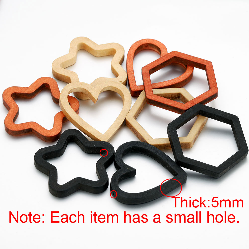 Resin Crafts Diy - 10 Stück Holzherz-Quadrat-Silikonform für DIY-Schmuckherstellung, UV-Harz,
