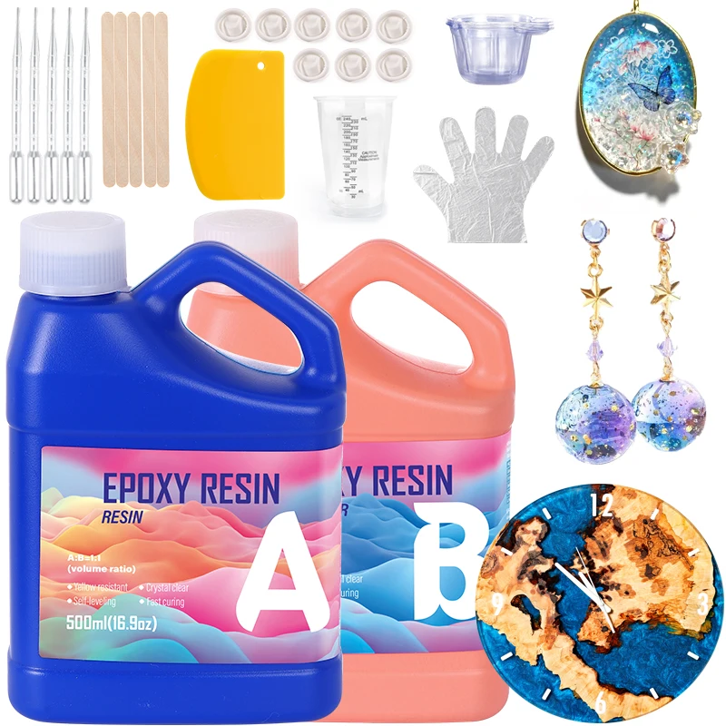 Resin Jewelry Kit - Einfach zu Mischendes Epoxidharz-Set Kristallklares Epoxidharz