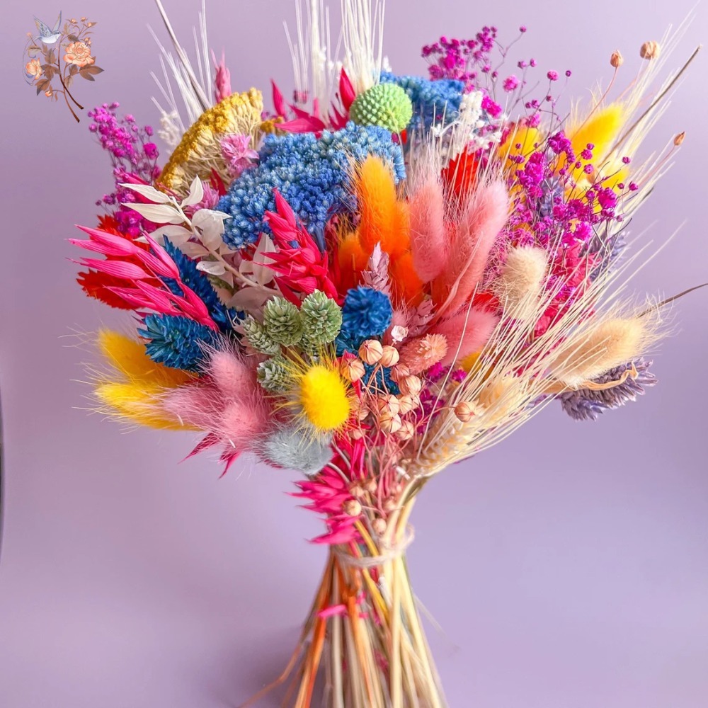 Dried Flower Bulk - Bunte getrocknete Blumen, Hochzeitsstrauß für die