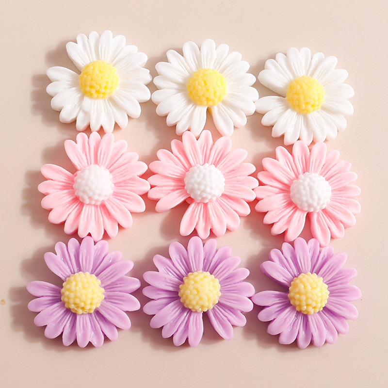 Flower Preservation Resin - 10 stücke 20*20mm kawaii Gänseblümchen Blume