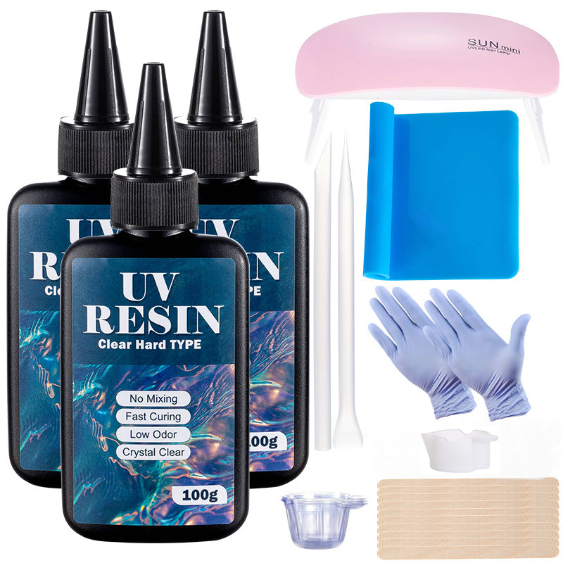 Resin Jewelry Kit - 100 g/250 g klares UV-Harz, hart,