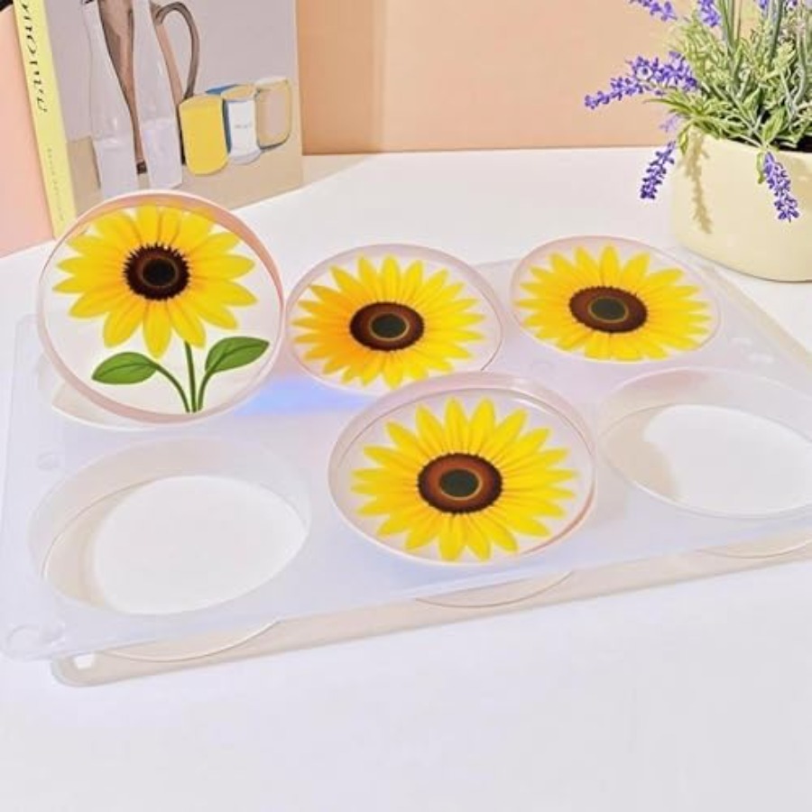 6-fach tiefe runde Untersetzer – Flower Preservation Resin Bewertung und Preis