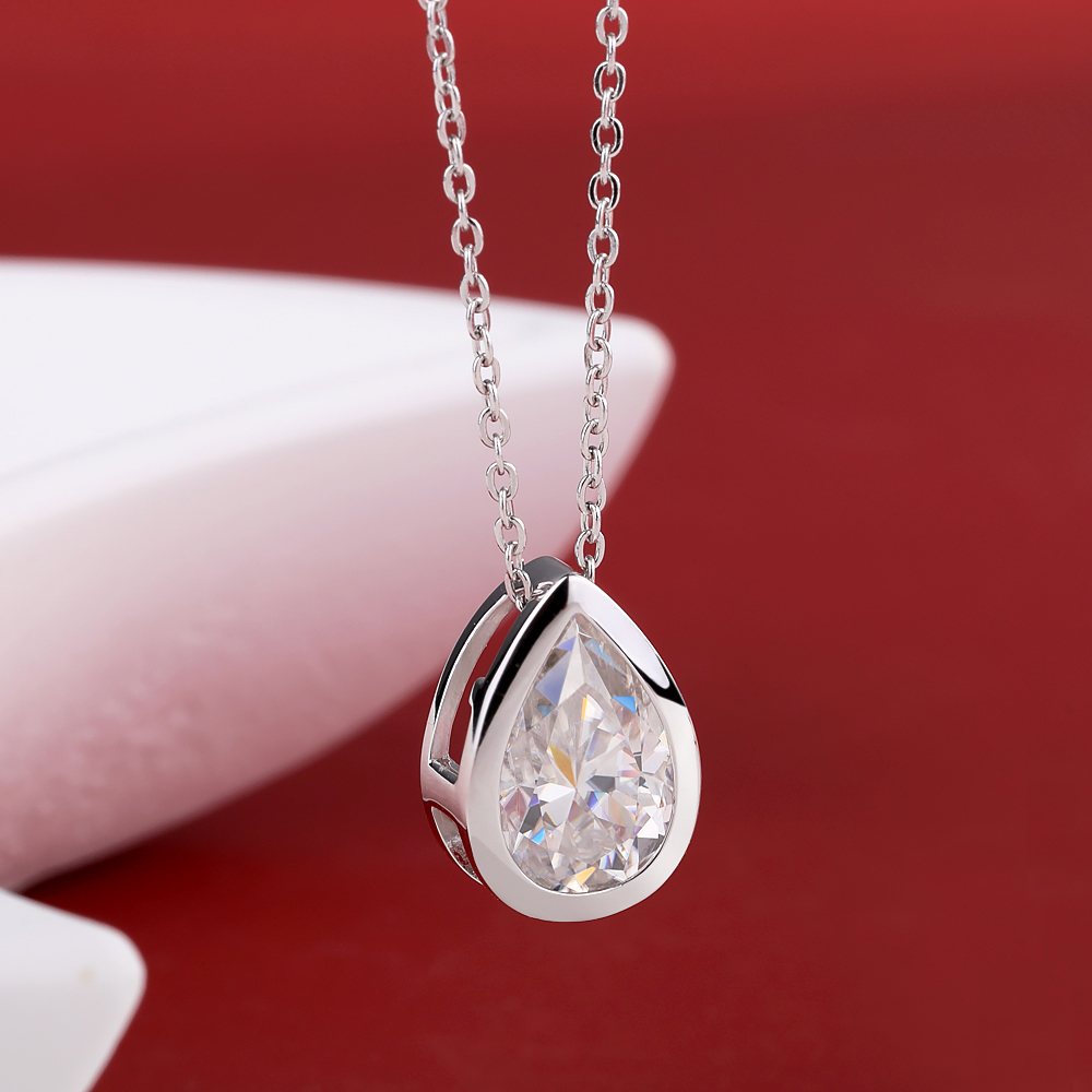 BXINY 4-Karat Moissanit-Anhäng – Bezels Set Pendant Bewertung und Preis