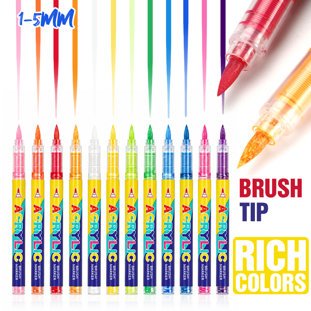 12 Farben Acryl-Pinselmarker-S – Copic Marker Sketch Bewertung und Preis