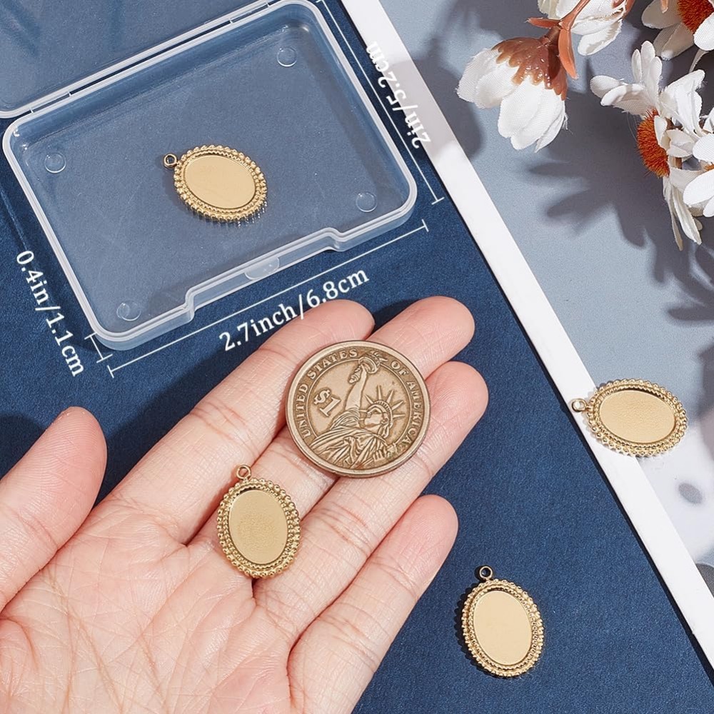 6 Stück Cabochon-Fassungen Cha – Bezels Set Pendant Bewertung und Preis