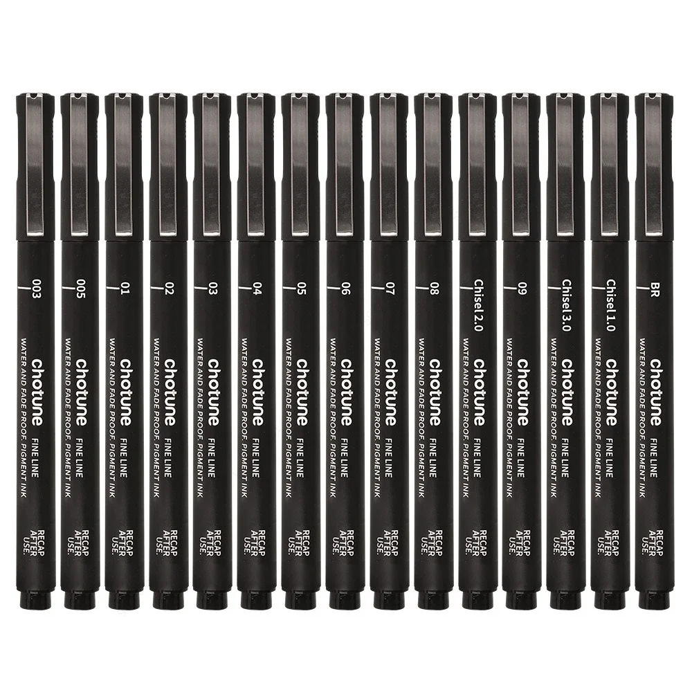 Schwarze Mikrostifte, 15 Größe – Copic Marker Sketch Bewertung und Preis