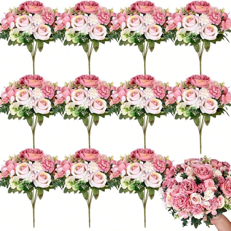 32cm Seiden-Kunstrosenstrauß K – Dried Flower Bulk Bewertung und Preis