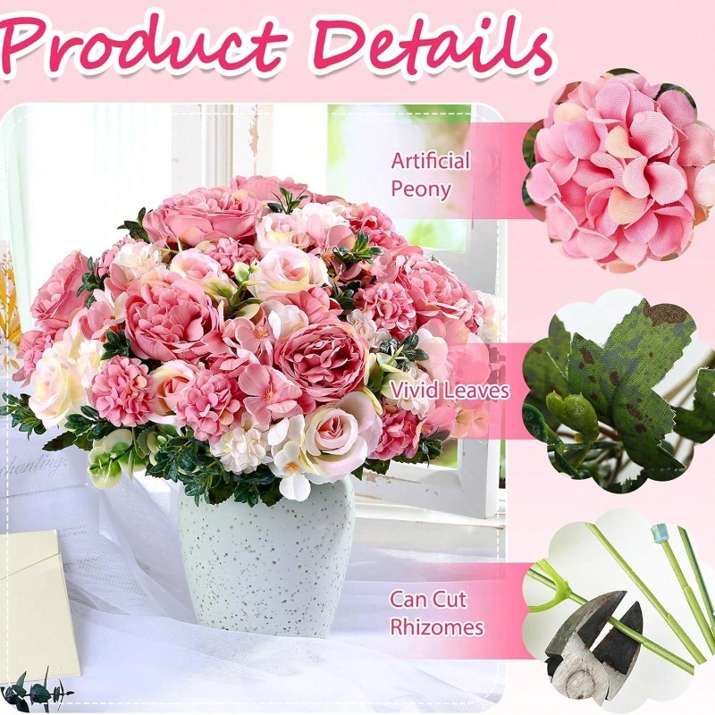 32cm Seiden-Kunstrosenstrauß K – Dried Flower Bulk Bewertung und Preis