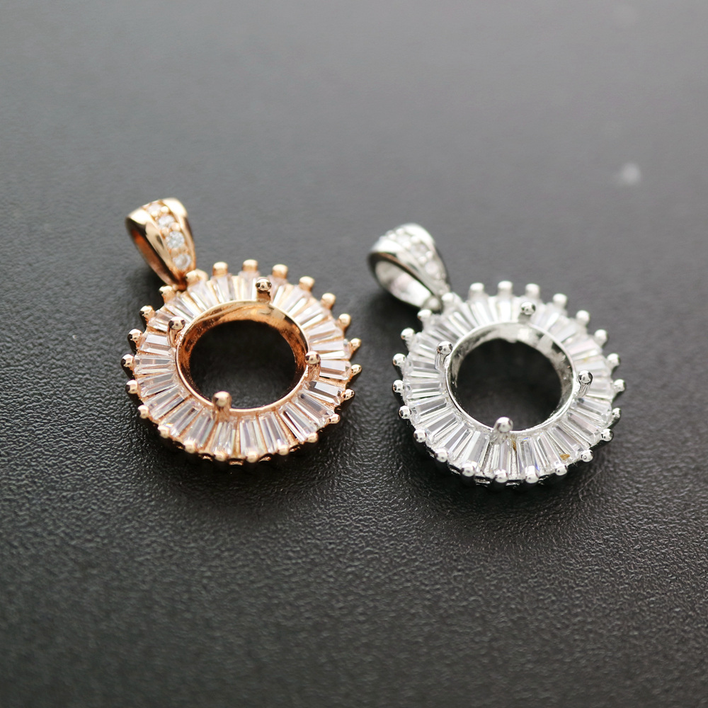 4-12MM Runde Lünette Rose Gold – Bezels Set Pendant Bewertung und Preis