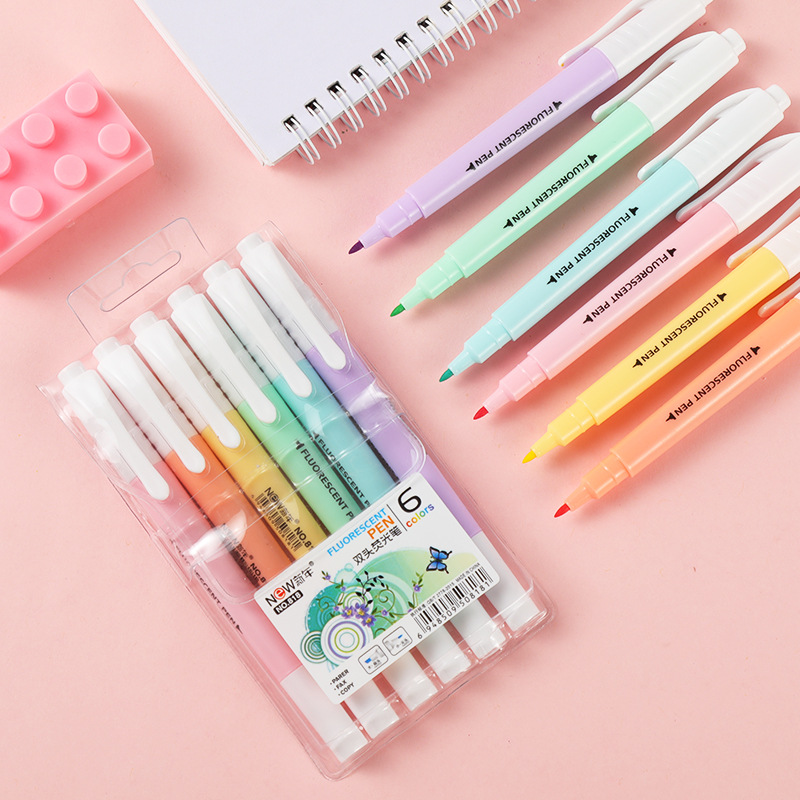 6 Teile/satz Doppel Kopf Fluor – Stabilo Marker Boss Bewertung und Preis